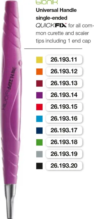 BIONIK Universal Handle w/ QuickFix, Single-Ended (26.193.11-20)