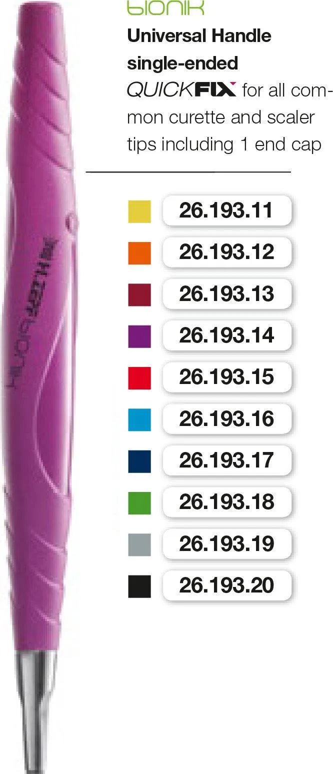 BIONIK Universal Handle w/ QuickFix, Single-Ended (26.193.11-20)