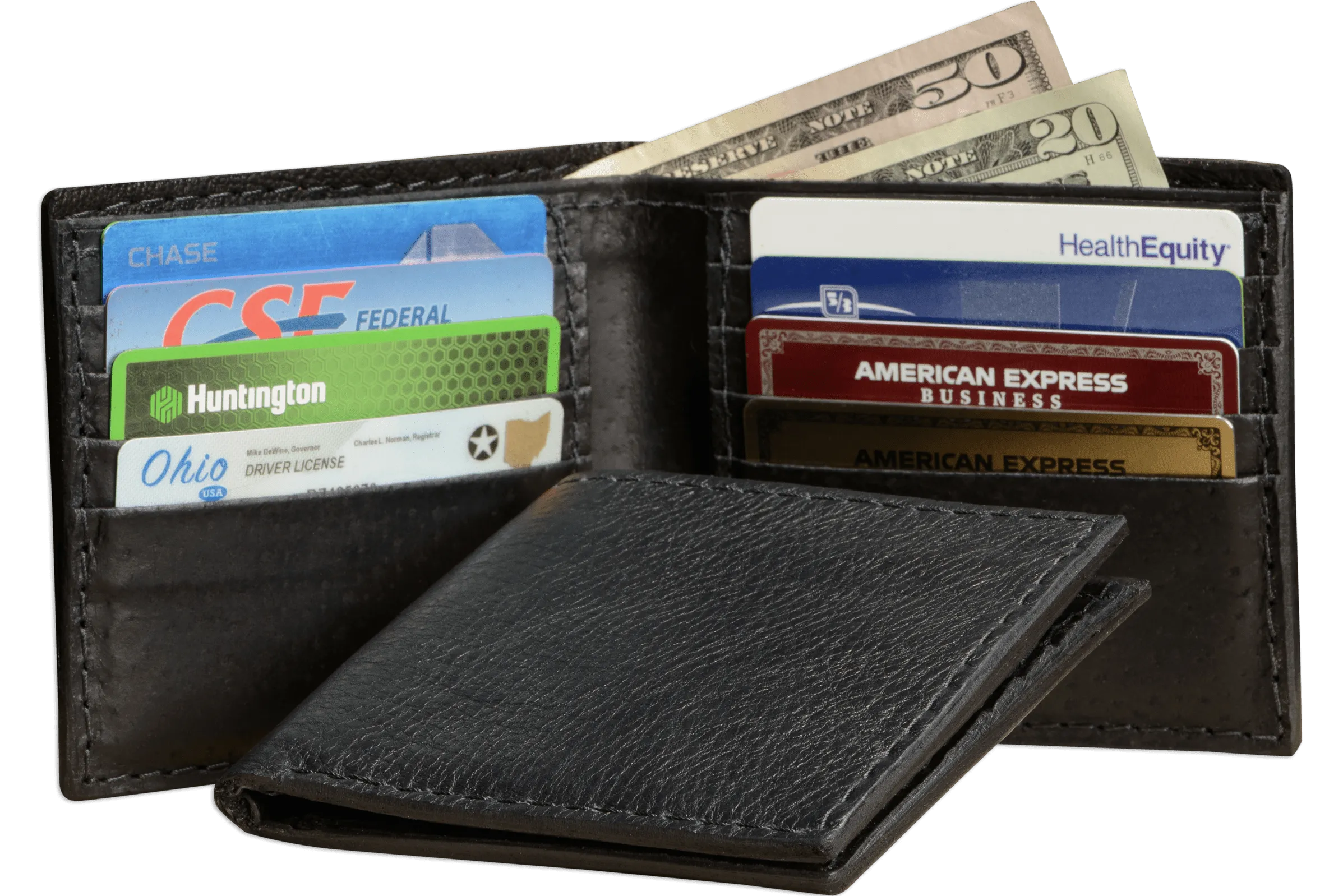 Black American Bison Bifold Wallet