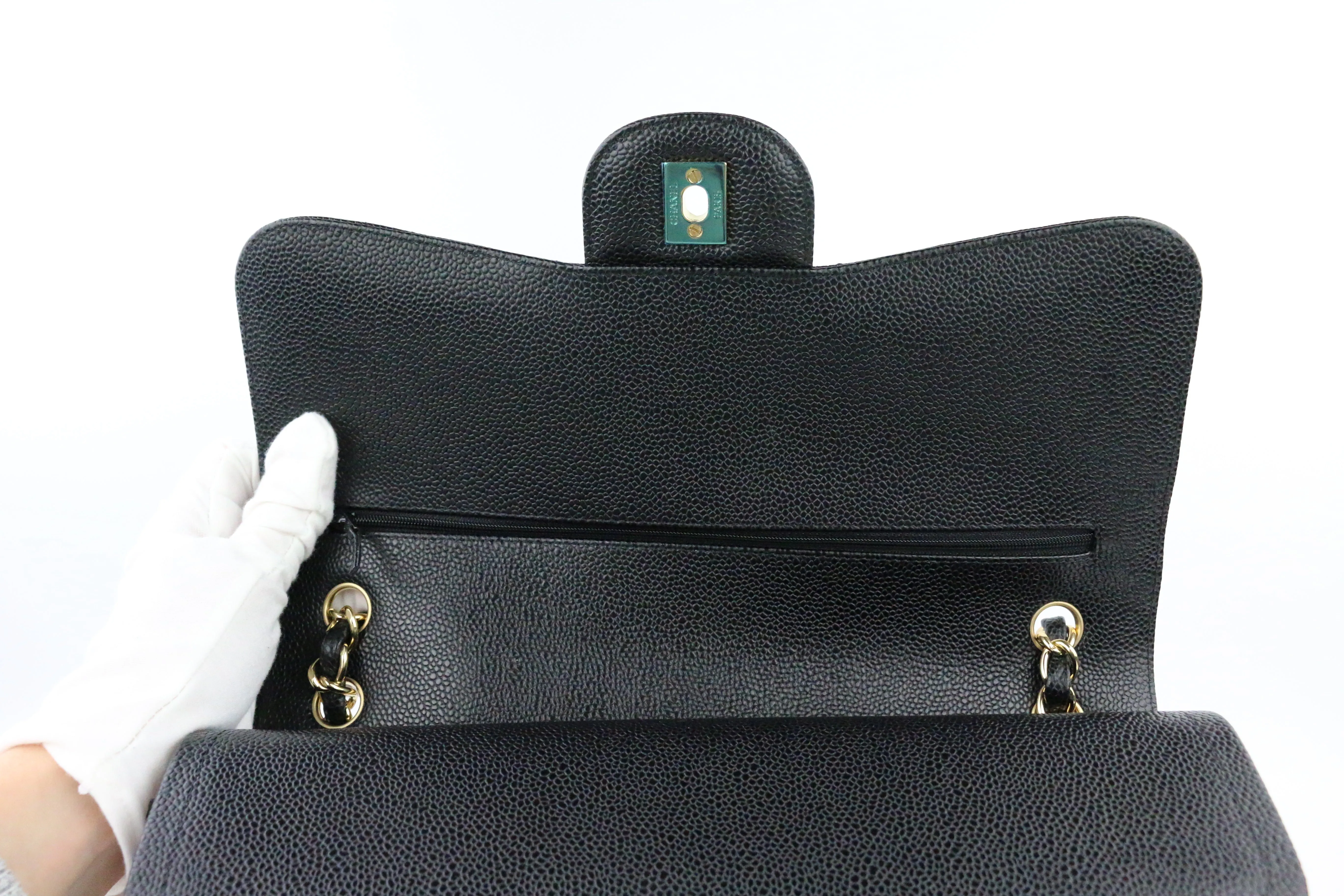 Black Caviar Double Flap Jumbo