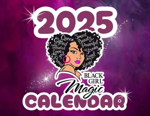 Black Girl Magic 2025 Calendar Printable Planner, Editable Office Calendar 2025, Printable Calendar, Digital Planner, Digital Download PDF