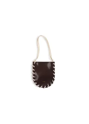 Black Laced Leather Bag
