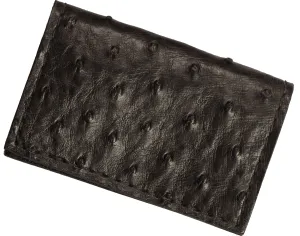 Black Ostrich Credit Card & Business Card Wallet