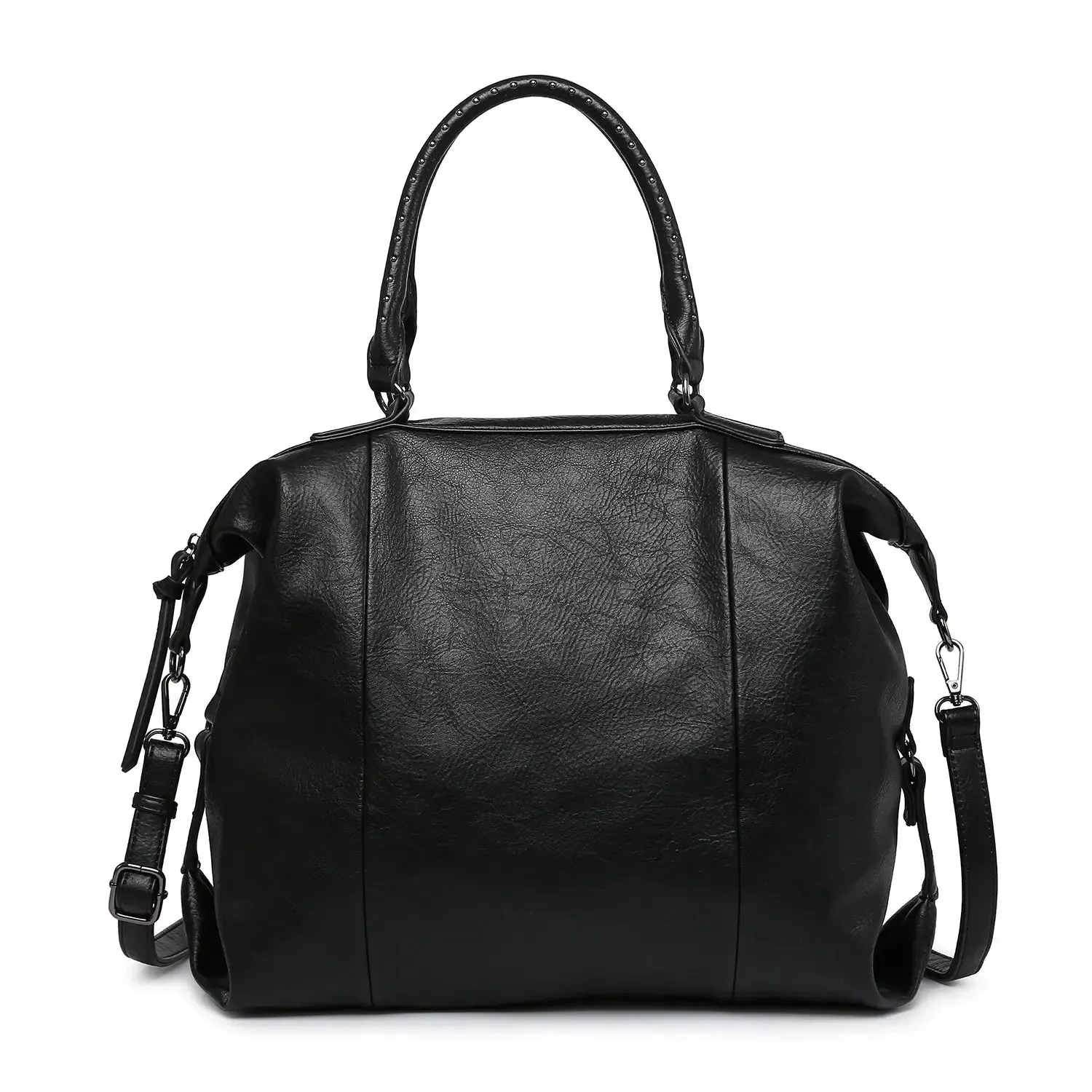 Black Rustic Dual Handle Tote