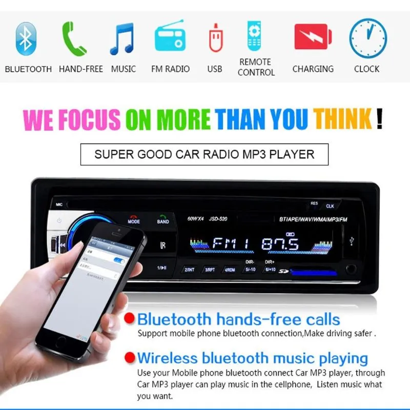Bluetooth MP Player Radio Stereo