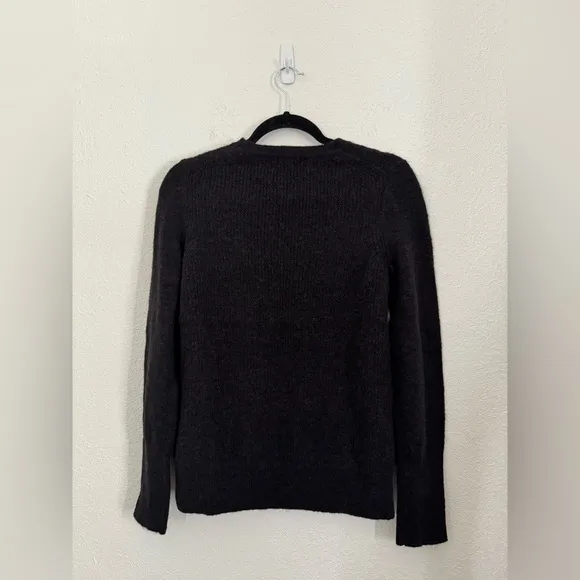 BODEN Jewel Button Fluffy Wool Alpaca Blend Sweater in Black Size Small NEW