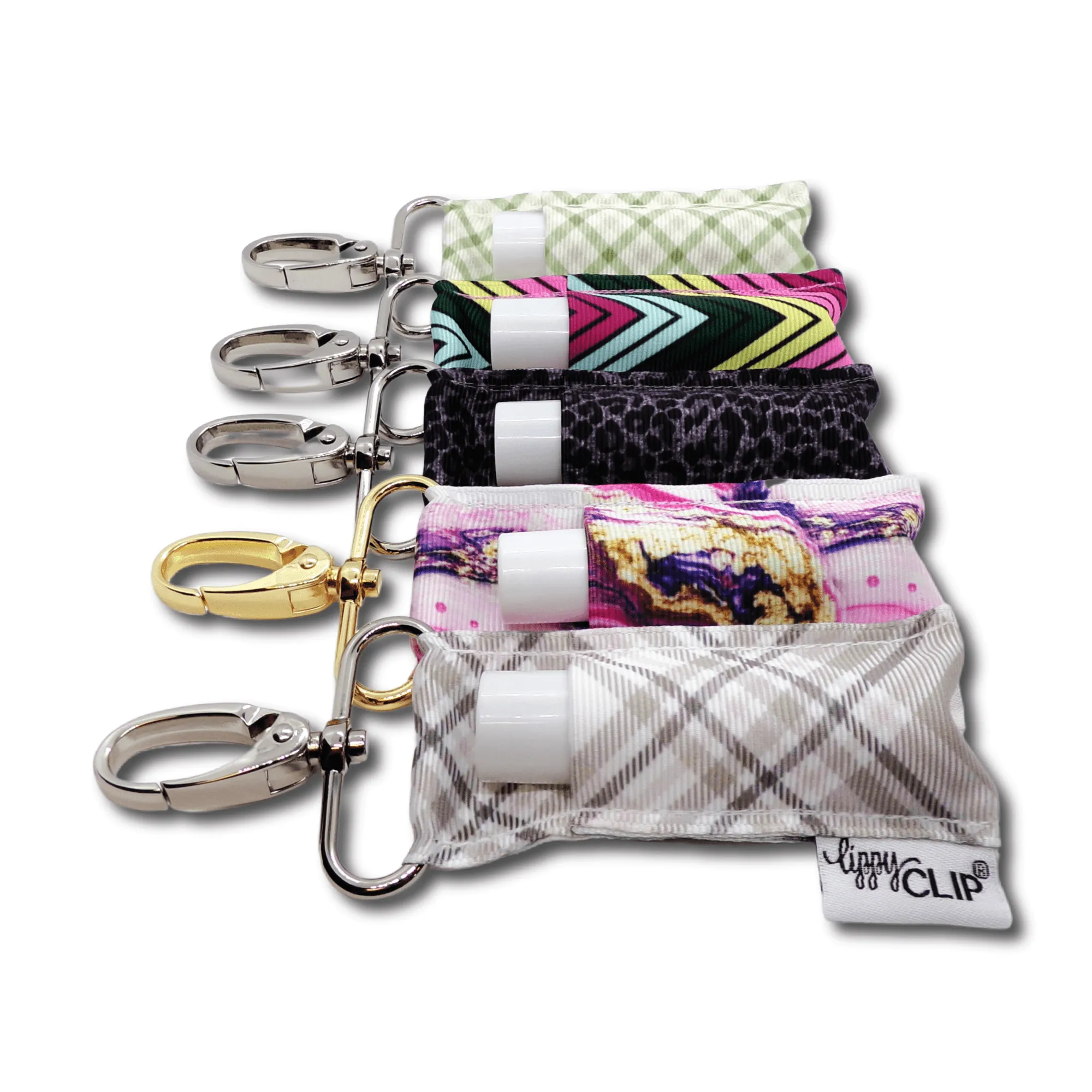 Bold Diagonal Stripe LippyClip® Lip Balm Holder Chapstick
