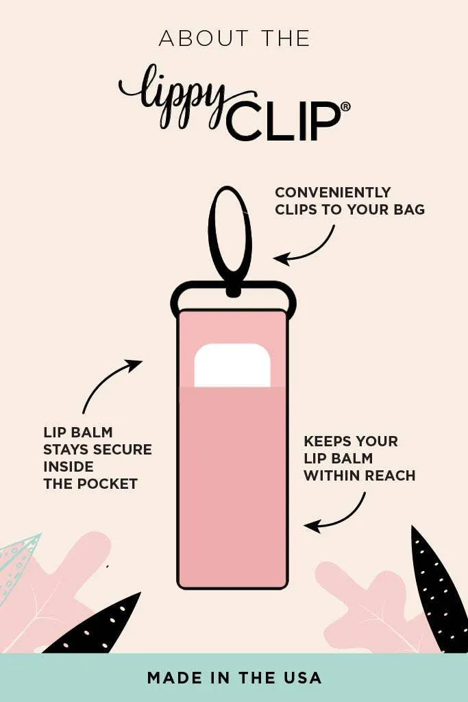 Bold Diagonal Stripe LippyClip® Lip Balm Holder Chapstick