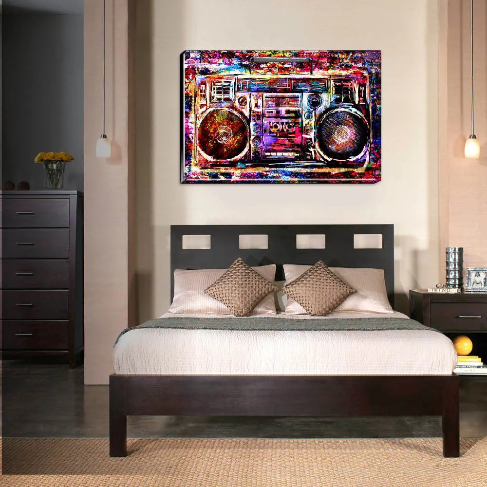 Boombox Art Print, Music art, Radio Artwork