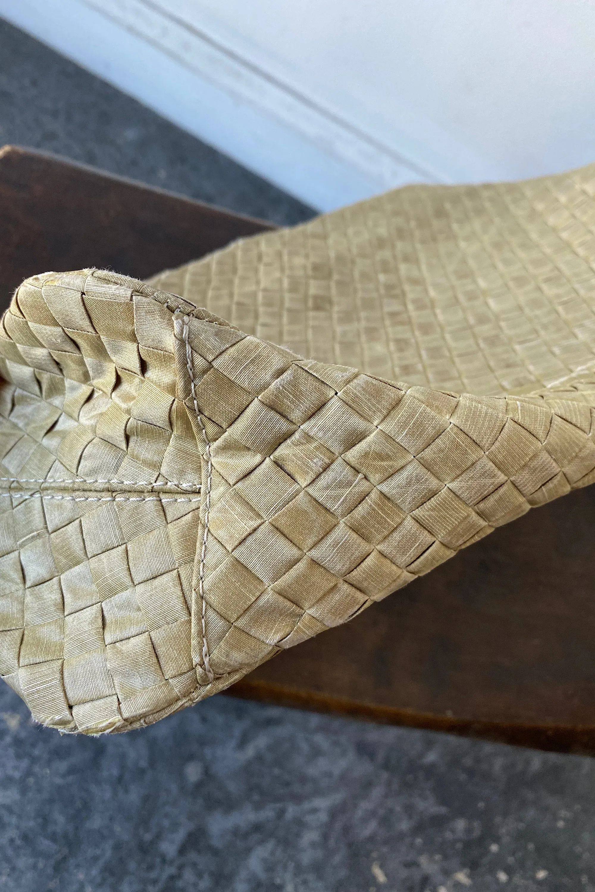 Bottega Veneta Tan Woven Bag