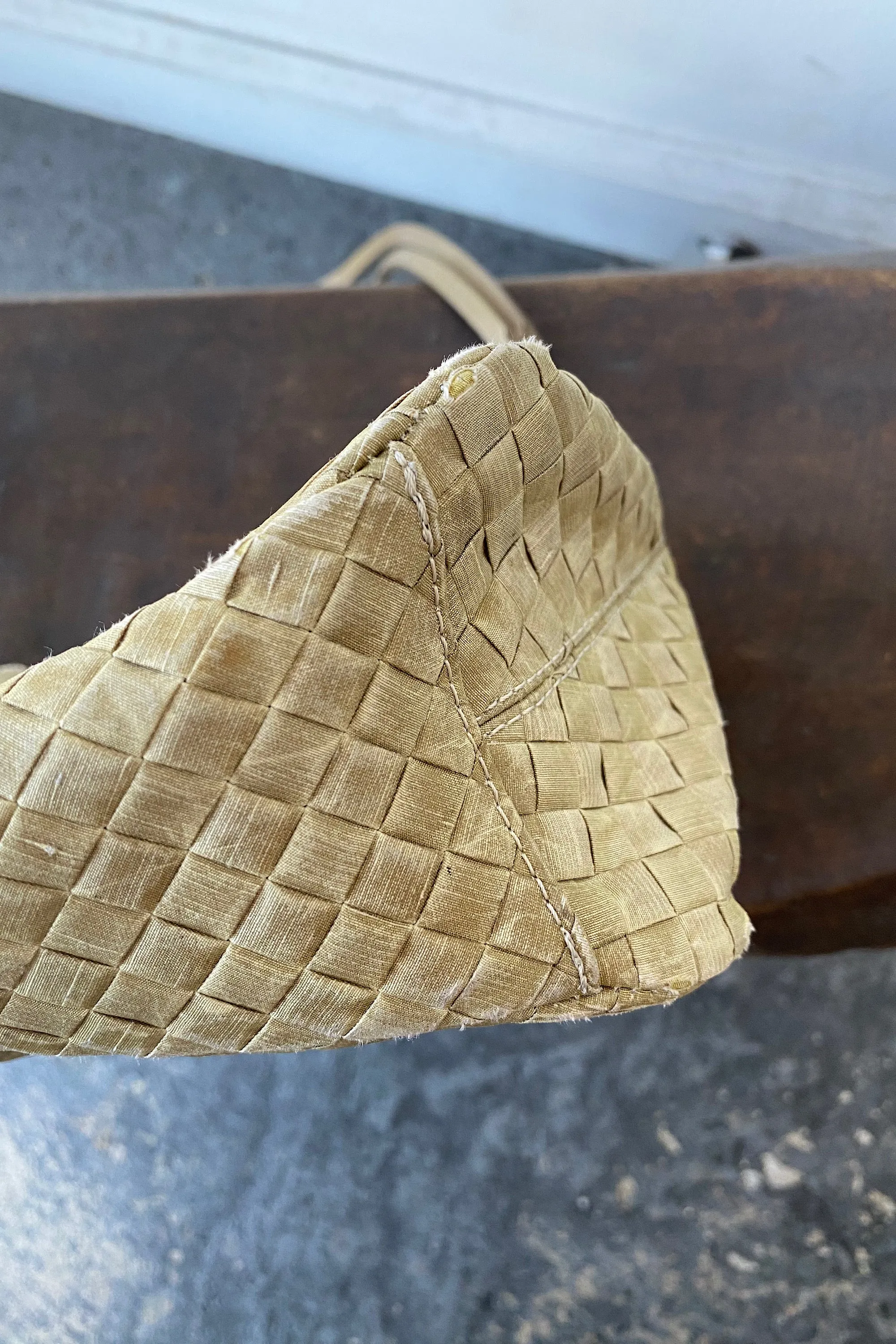 Bottega Veneta Tan Woven Bag