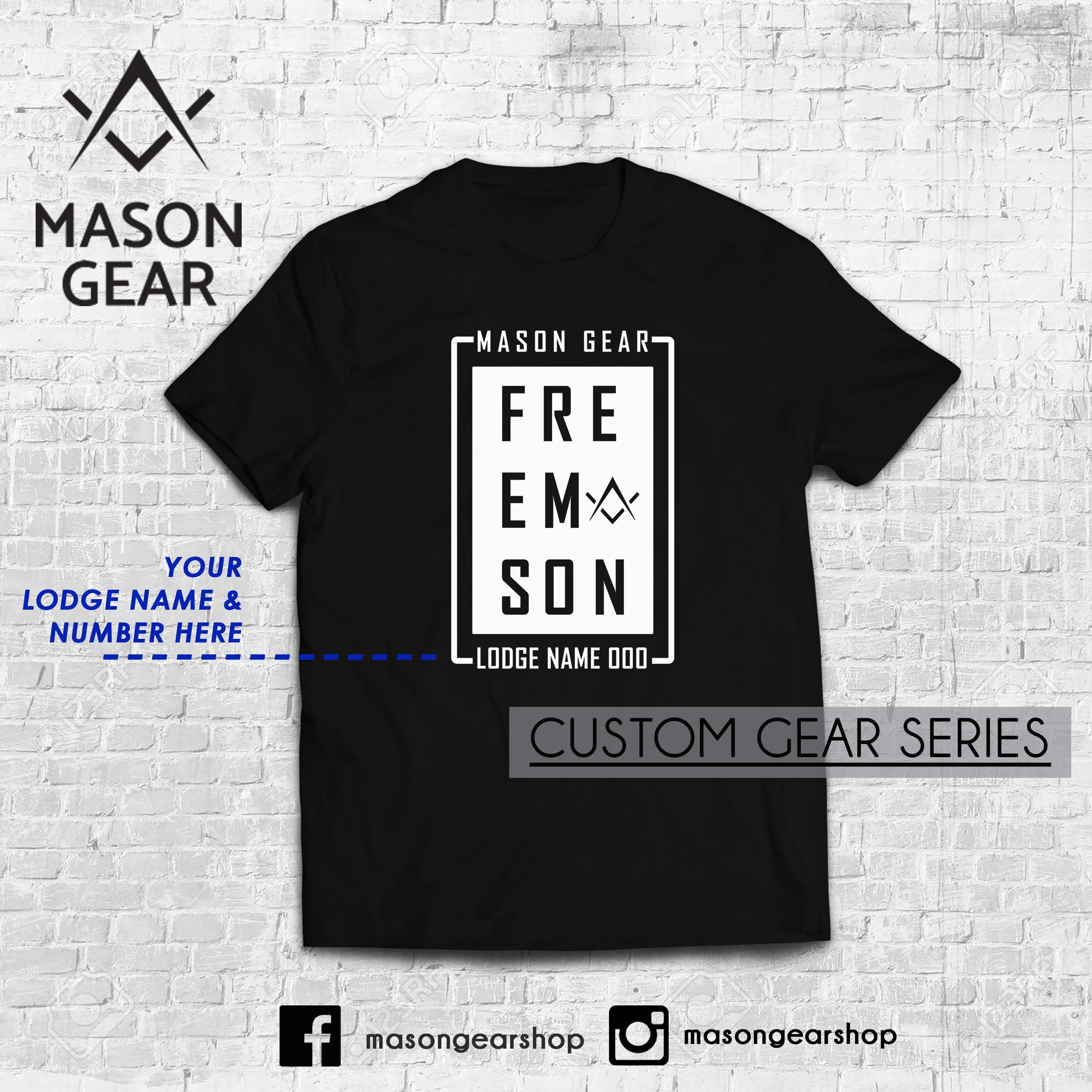 BOXED t-shirt design - Print your Lodge name and number