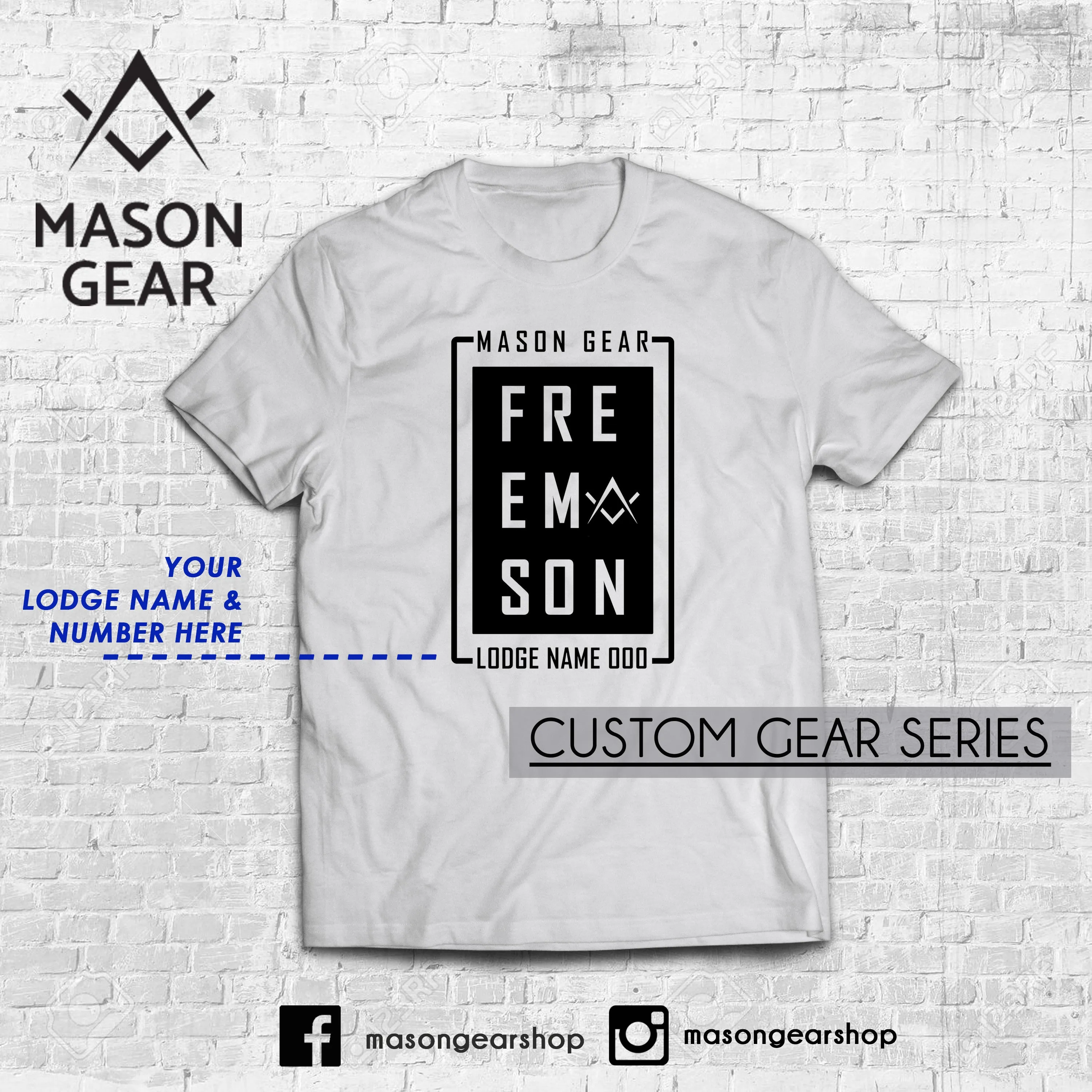BOXED t-shirt design - Print your Lodge name and number