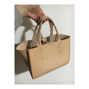 Braided Handle Liten Tote Bag