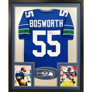 Brian Bosworth Autographed Signed Framed Seattle Seahawks Jersey JSA
