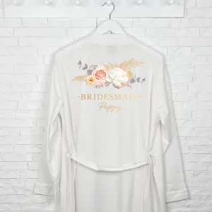 Bridesmaid Pampas Floral Wedding Dressing Gown