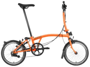 Brompton C Line M6L Black Edition Folding Bike - Sunset Orange