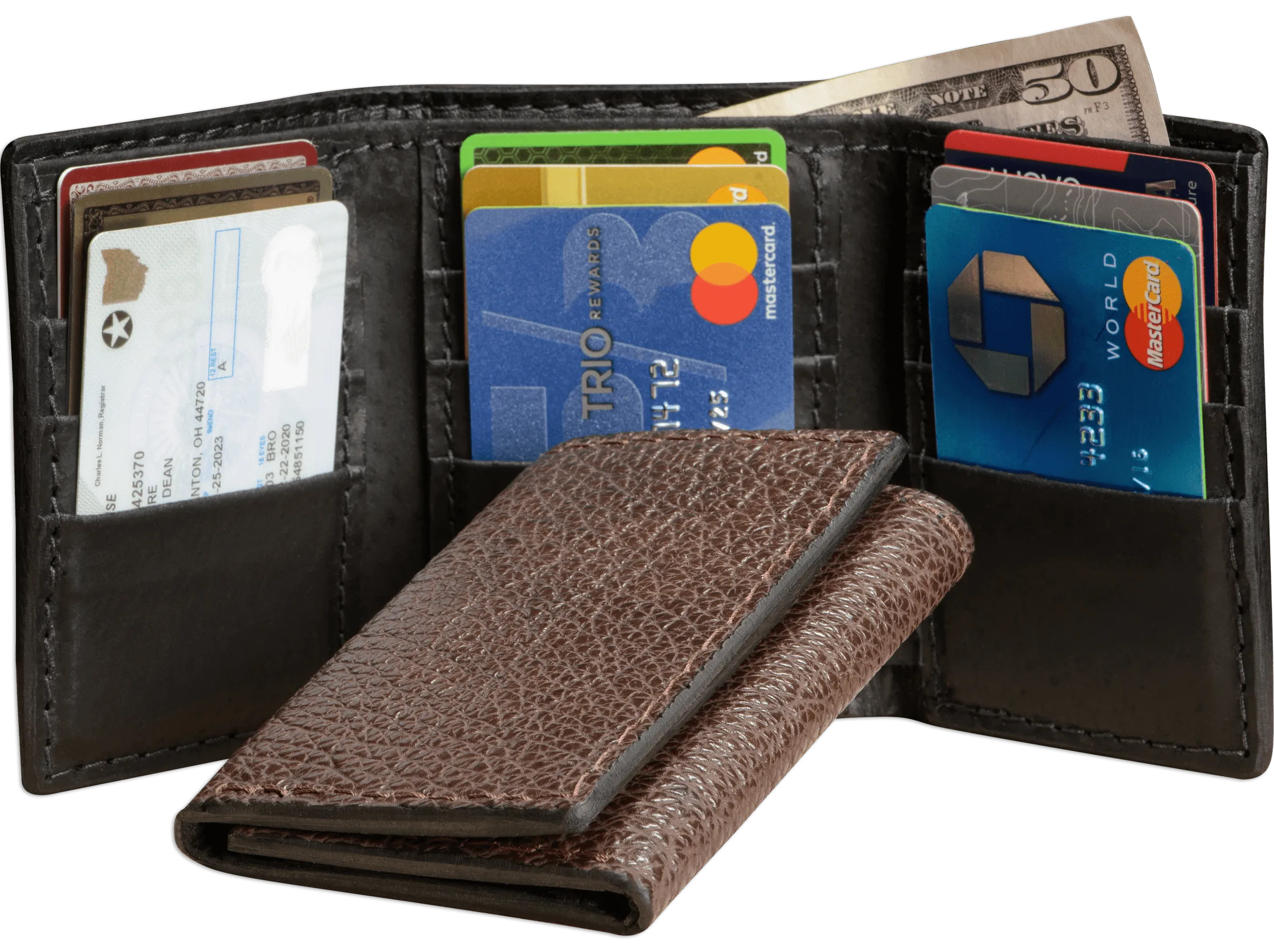 Brown Shark Trifold Wallet