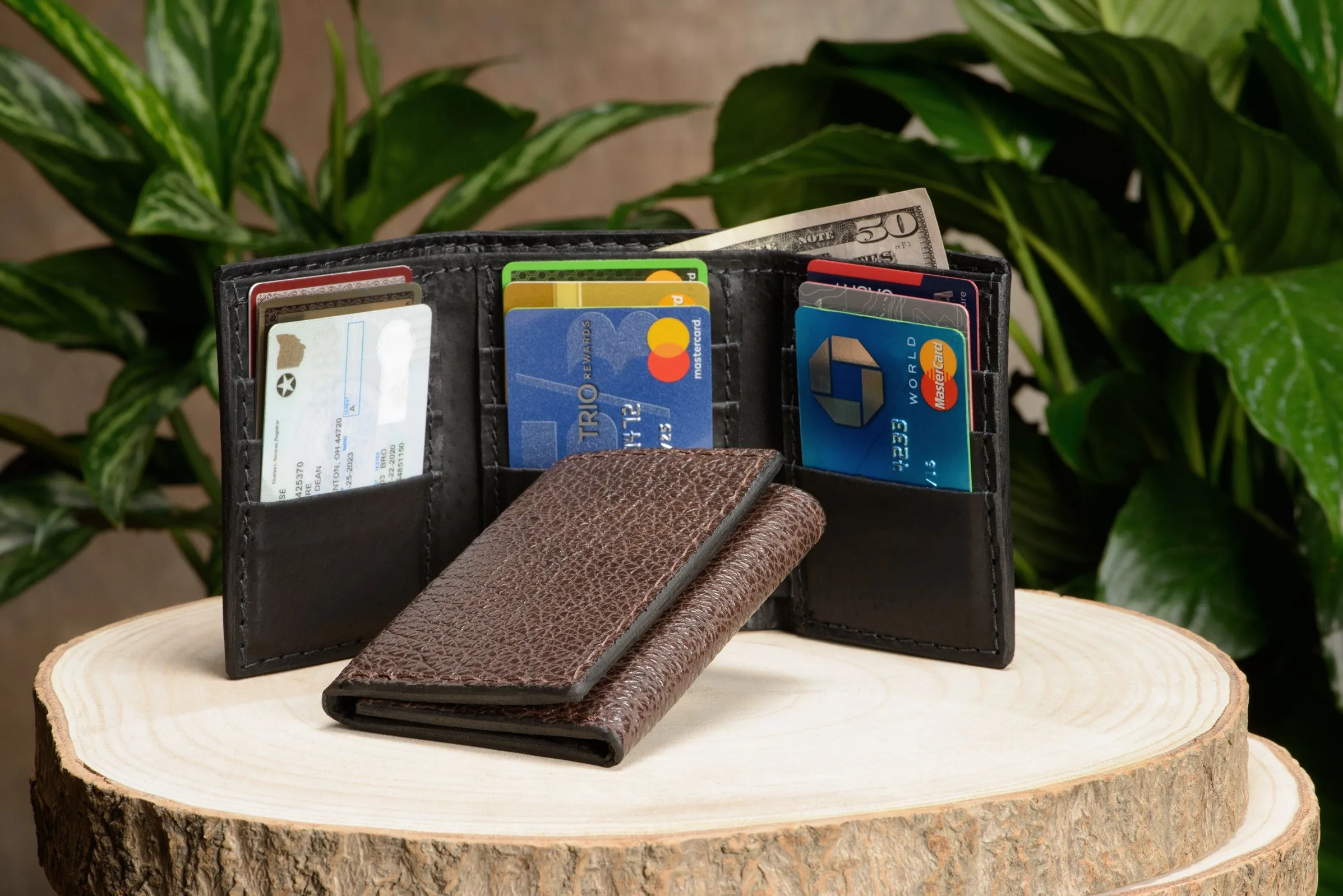 Brown Shark Trifold Wallet