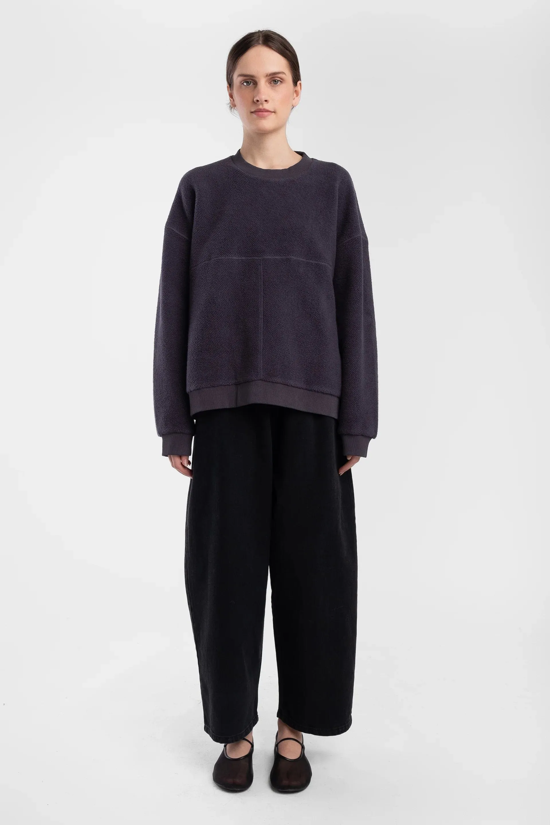 Brushed Terry Sweatshirt | Faded Black