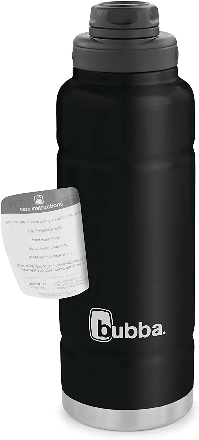bubba Trailblazer Vacuum-Insulated Stainless Steel Water Bottle, 40 oz., Licorice