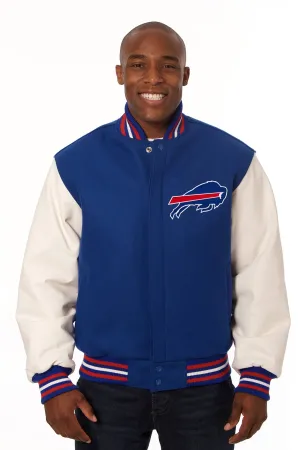 Buffalo Bills Embroidered Wool and Leather Jacket