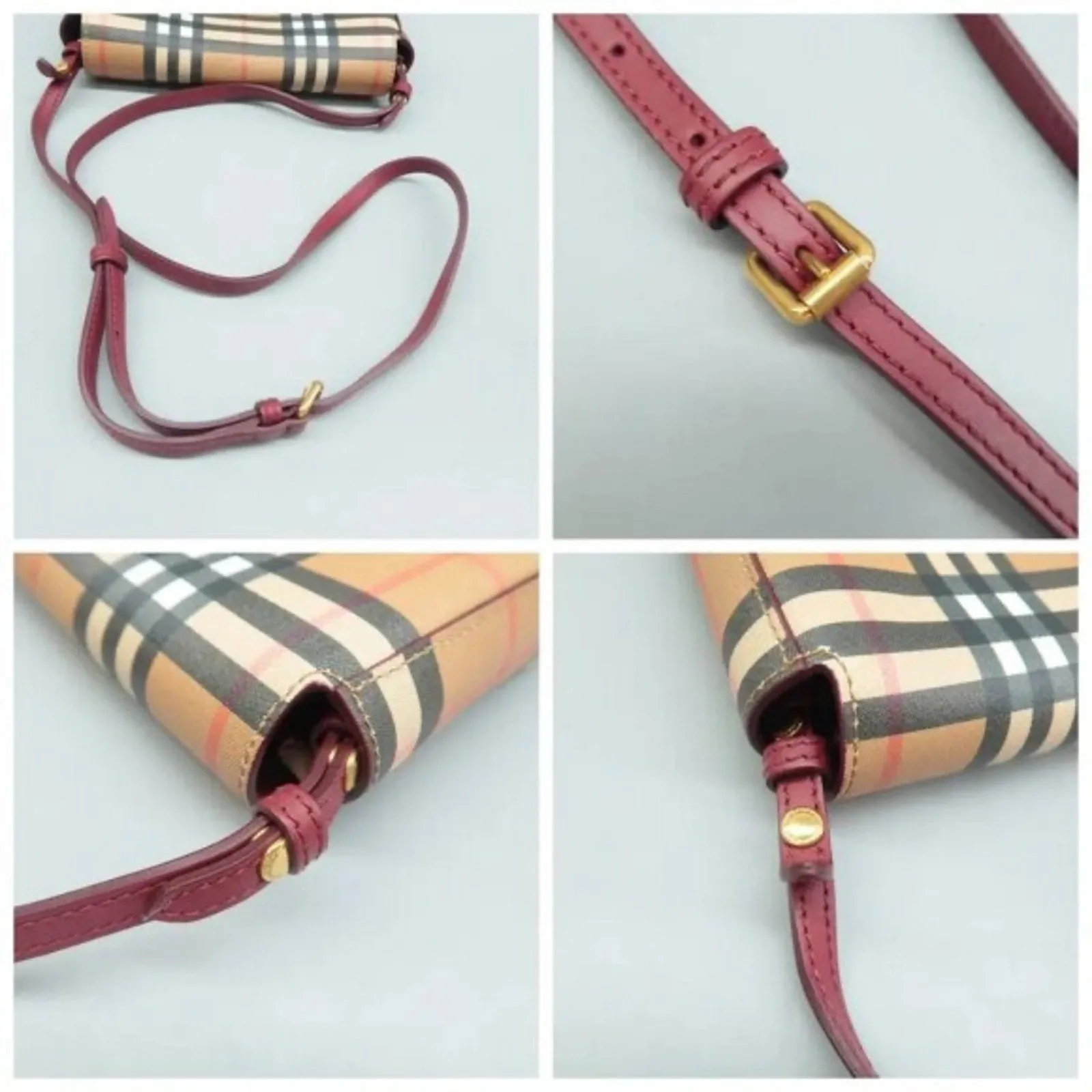 Burberry Hampshire Brown Canvas Shoulder Bag