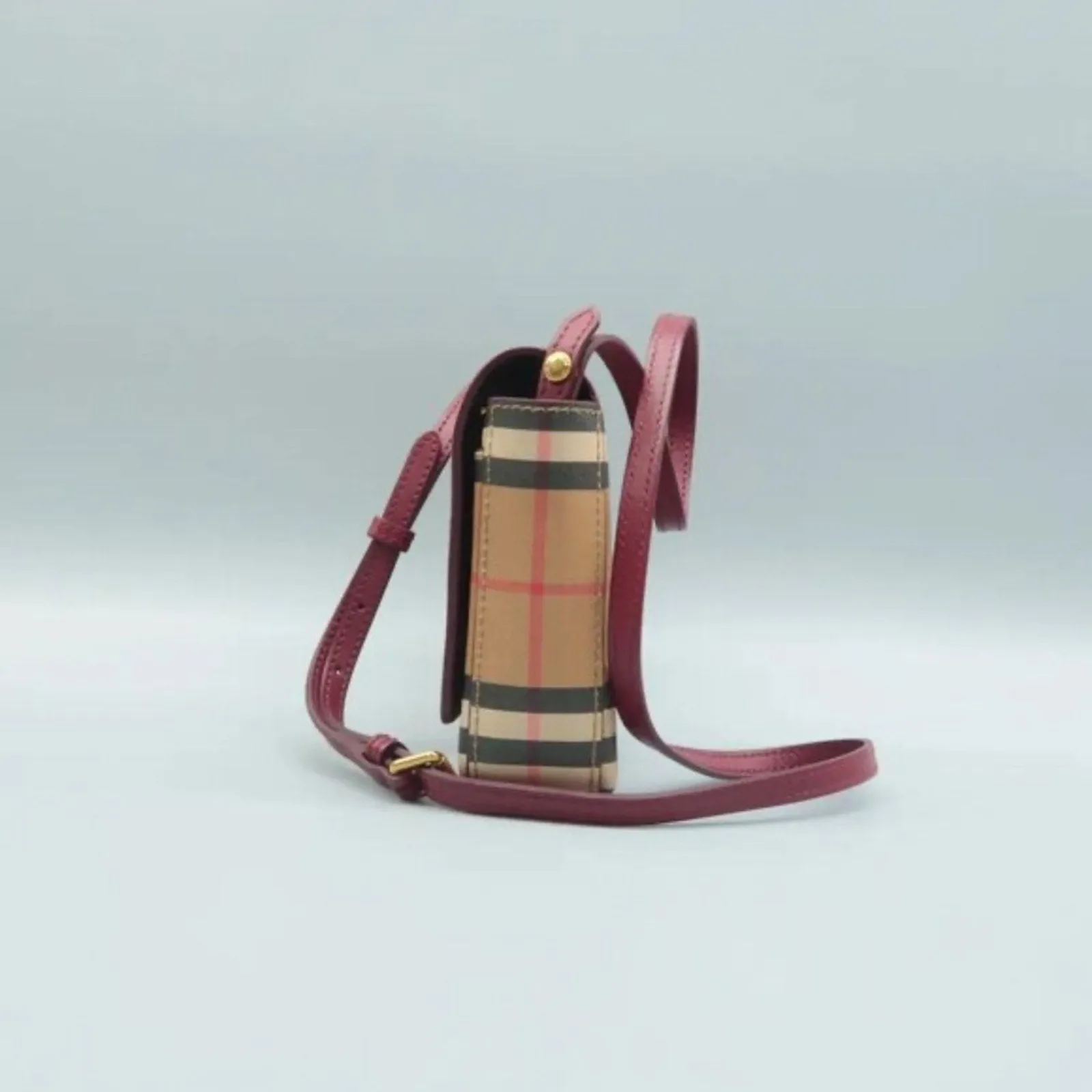 Burberry Hampshire Brown Canvas Shoulder Bag