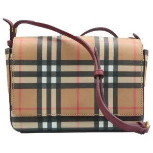 Burberry Hampshire Brown Canvas Shoulder Bag