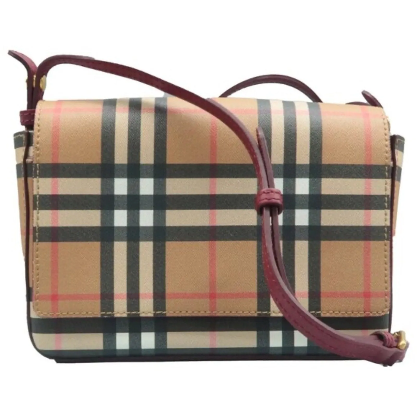 Burberry Hampshire Brown Canvas Shoulder Bag