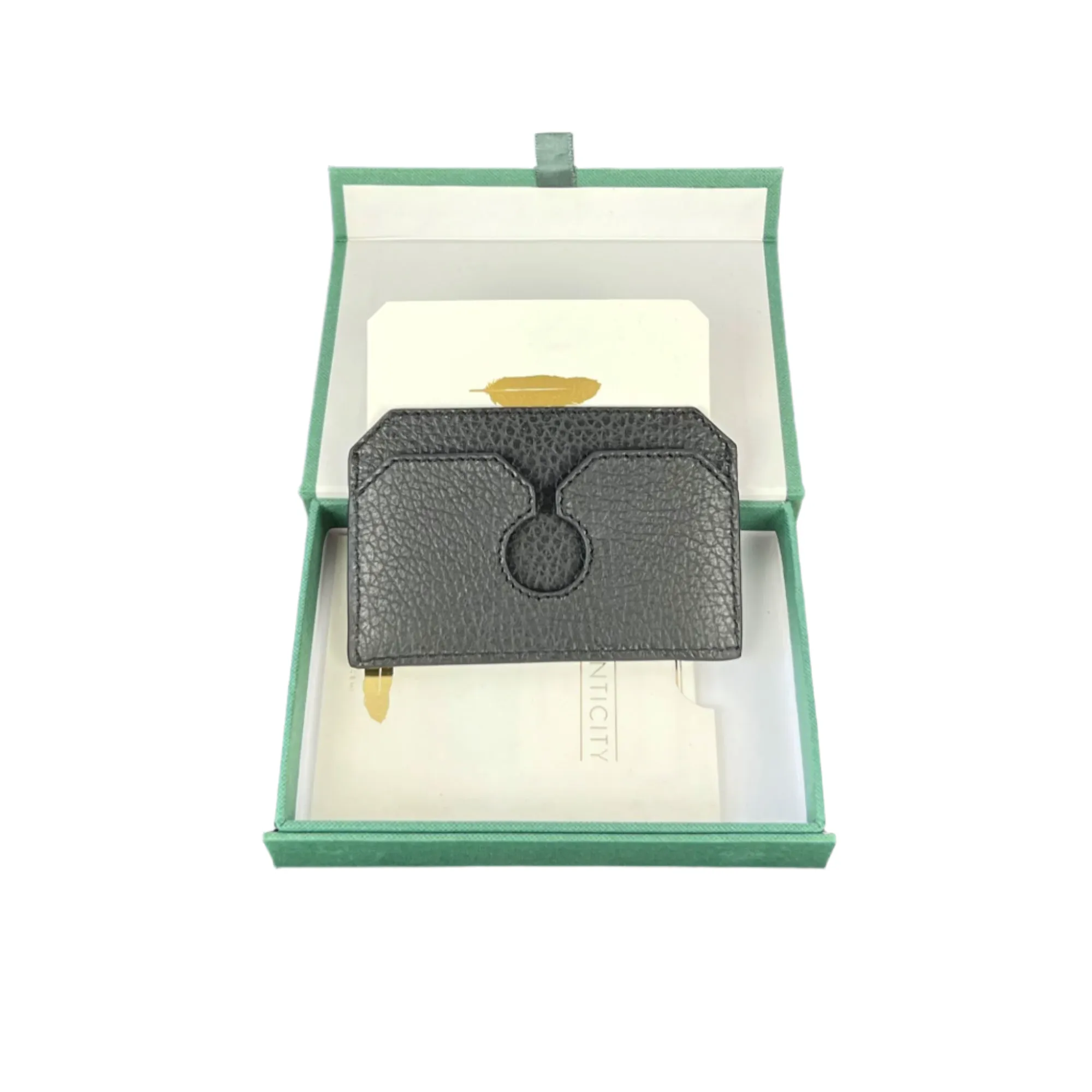 Buscemi Men's Black Leather Front Pocket Wallet