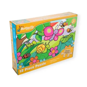 Butterfly A4 Wooden Puzzle 12 Piece 4 Designs