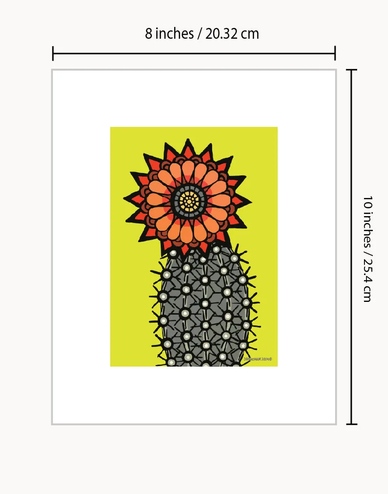 Cactus Flower #79 ~ Ready to Frame
