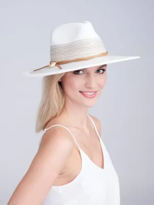 Caprini Hat in White/Grey