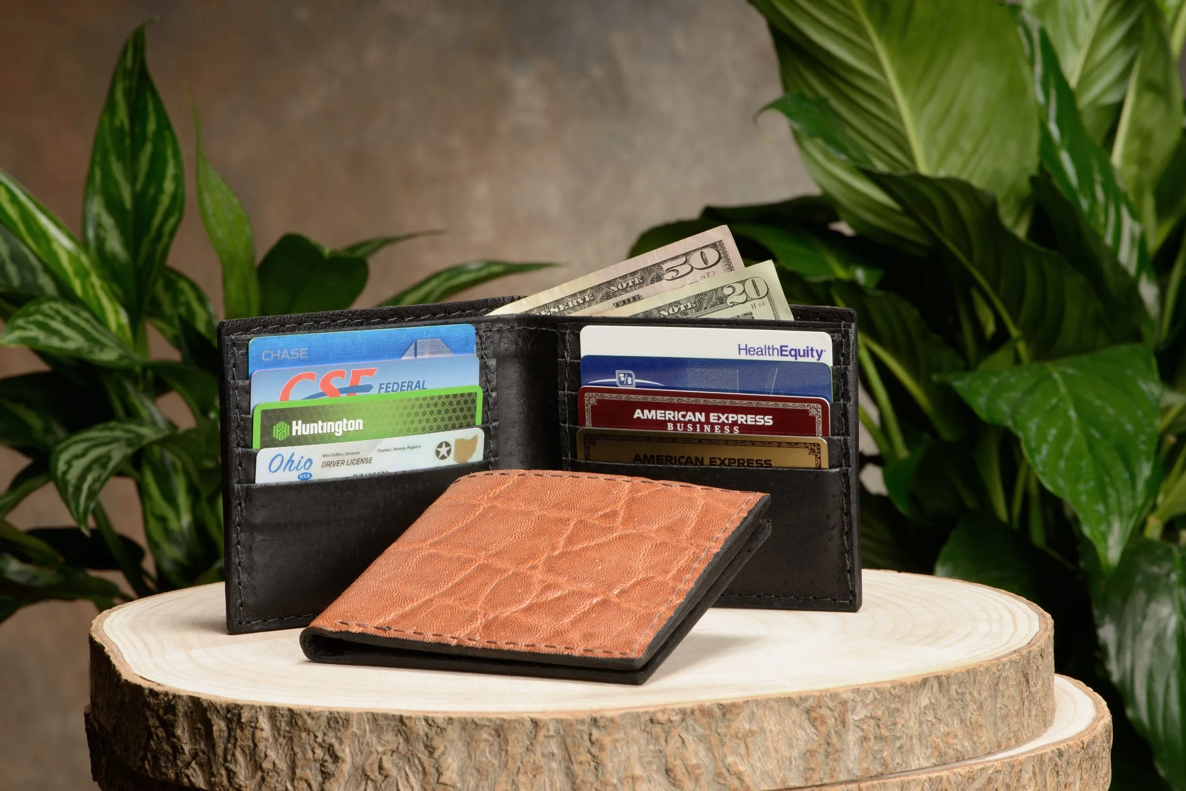 Caramel Brown Elephant Bifold Wallet
