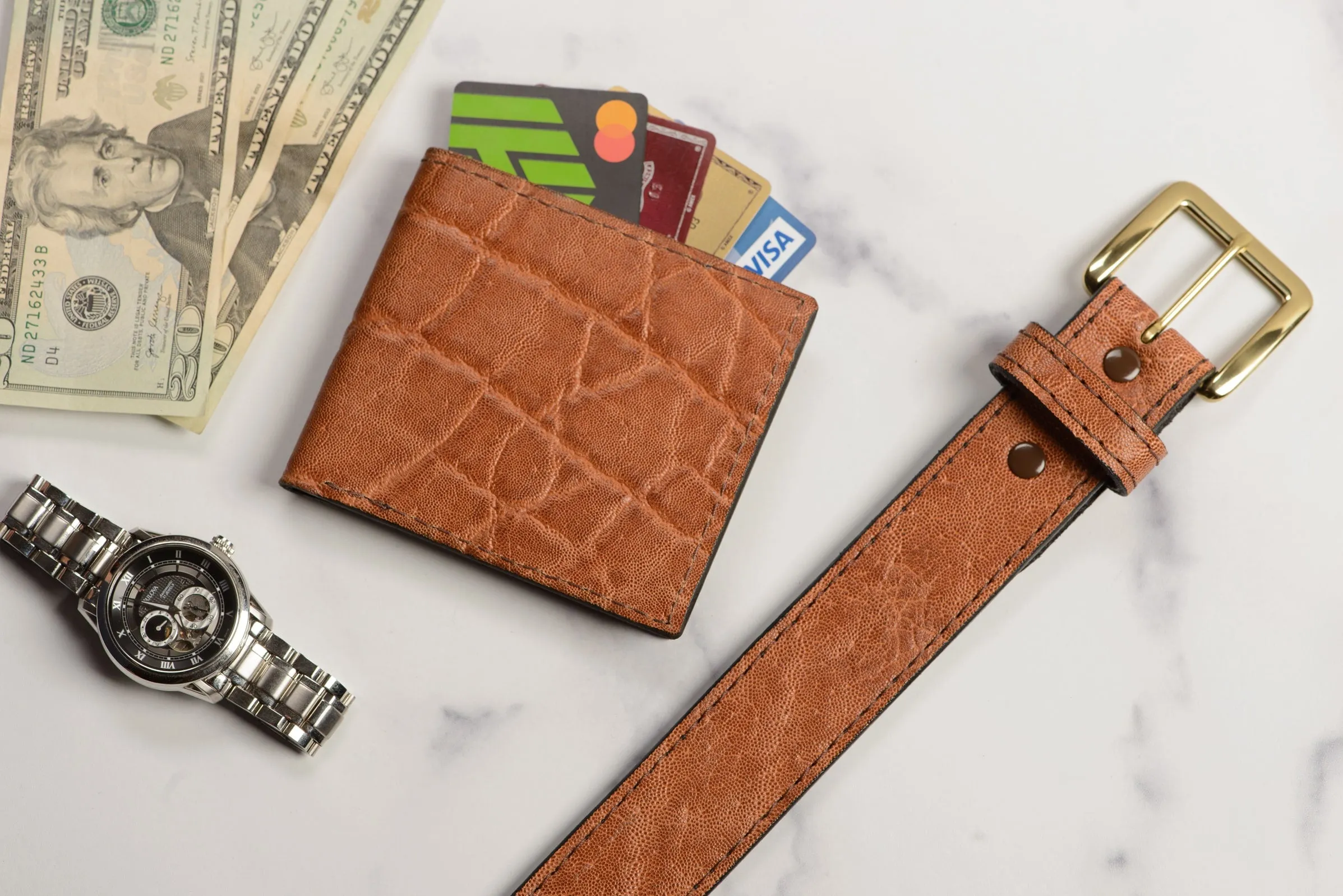 Caramel Brown Elephant Bifold Wallet