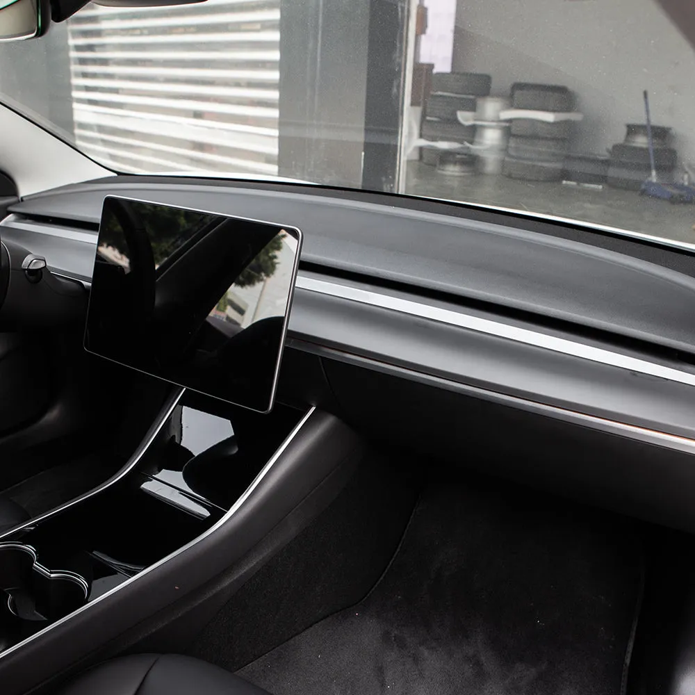 Carbon Fiber Center Console Trim For Tesla Model 3 Y 2017-2021