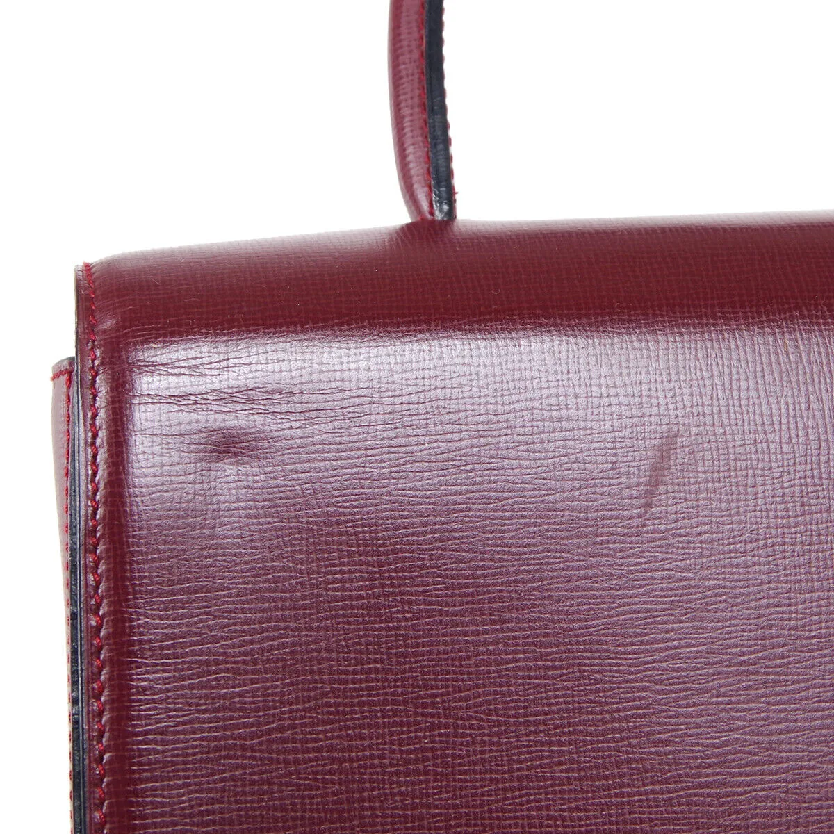 Cartier Must de Cartier Hand Tote Bag EQDG Purse Bordeaux Leather Spain 40344