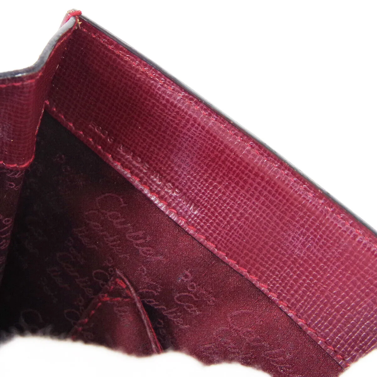 Cartier Must de Cartier Hand Tote Bag EQDG Purse Bordeaux Leather Spain 40344