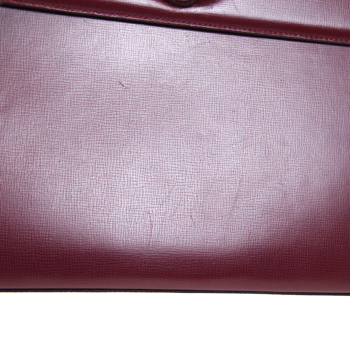Cartier Must de Cartier Hand Tote Bag EQDG Purse Bordeaux Leather Spain 40344
