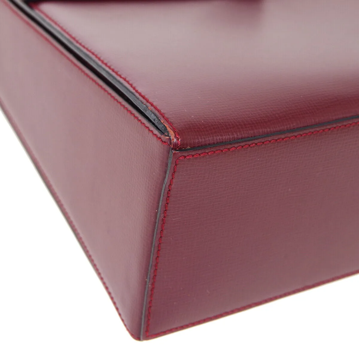 Cartier Must de Cartier Hand Tote Bag EQDG Purse Bordeaux Leather Spain 40344