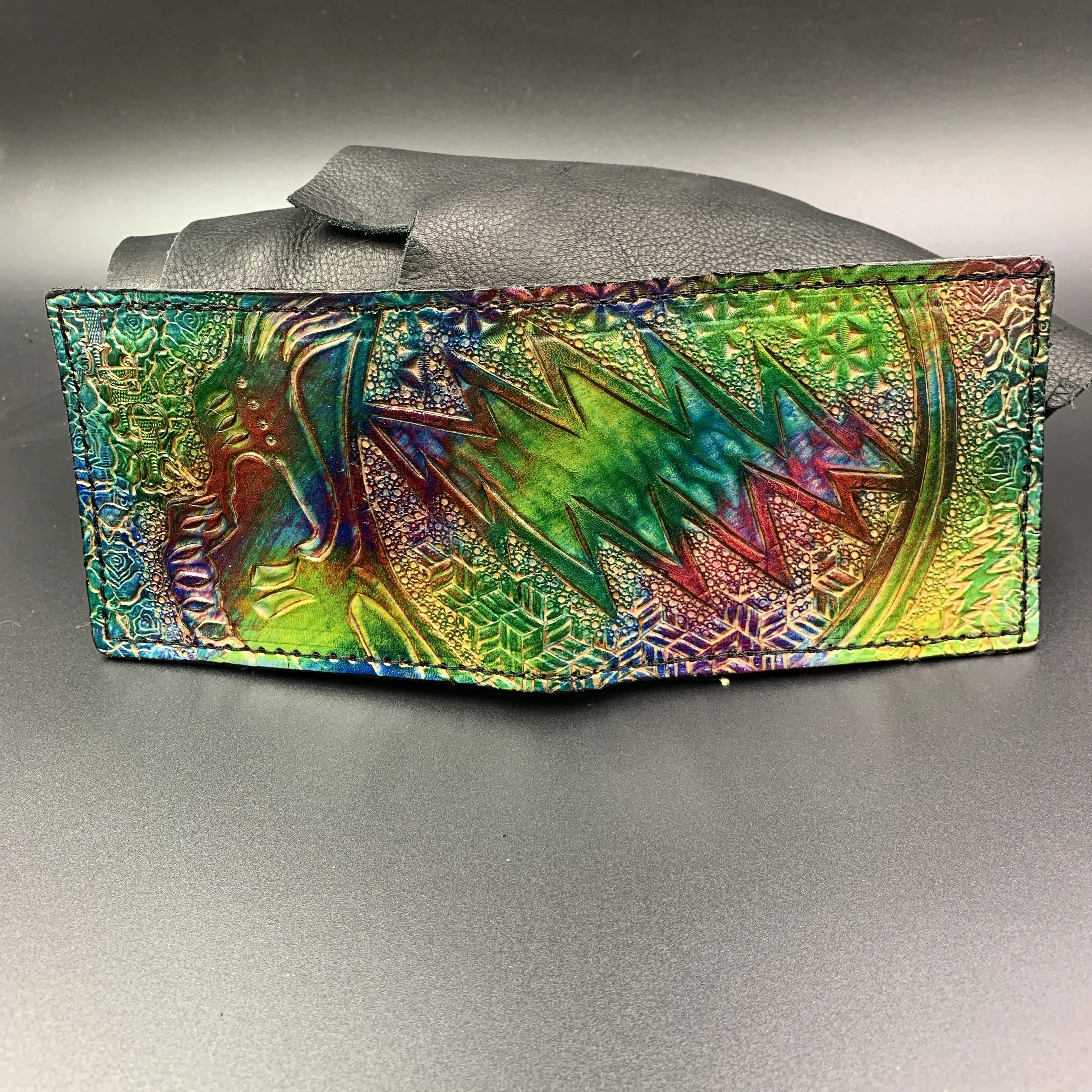 Carved Leather Bifold Wallet