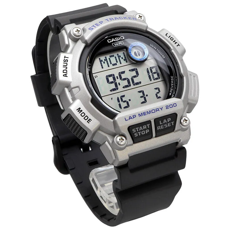 CASIO STEP TRACKER DUAL TIME STOPWATCH DIGITAL WATCH WS-2100H-1A