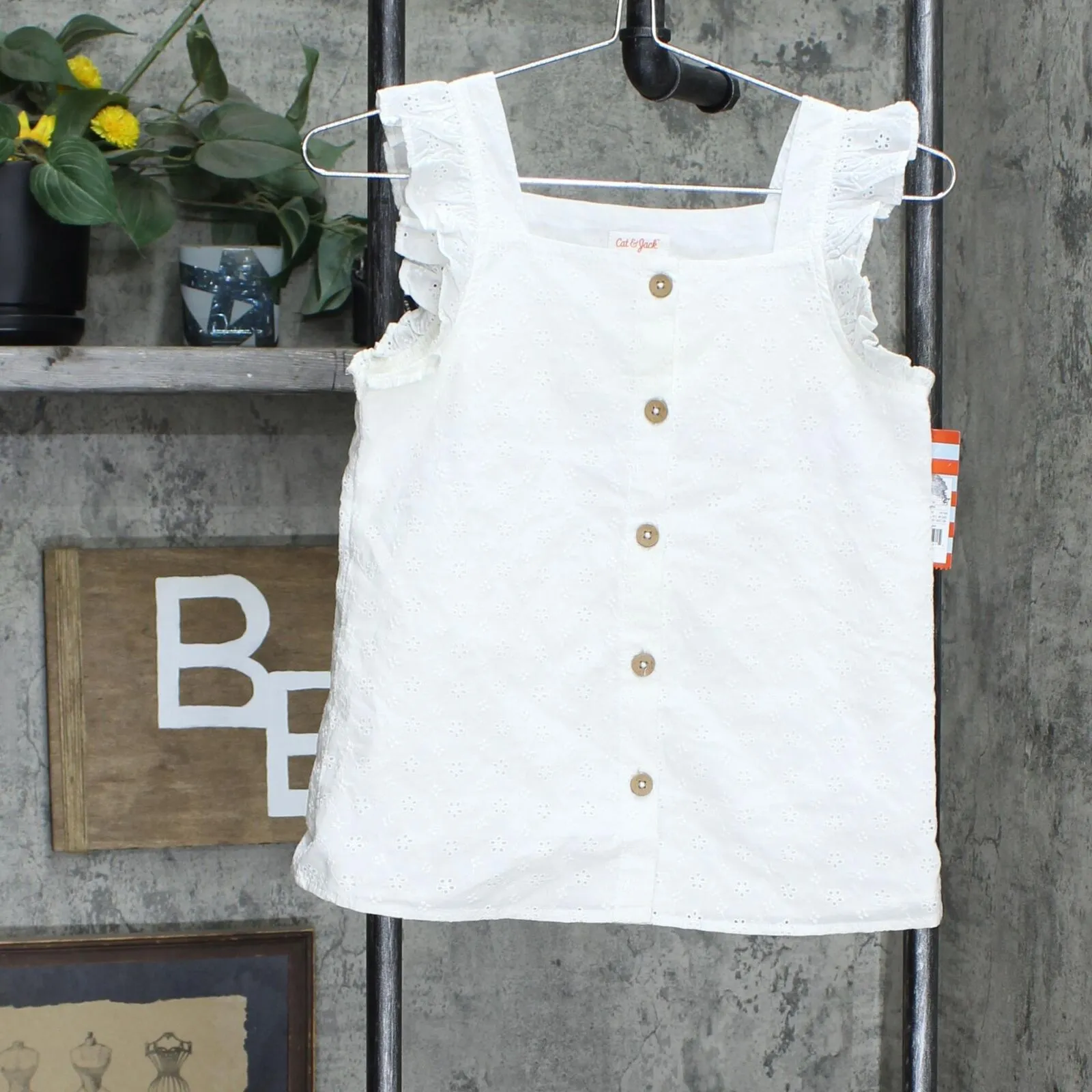Cat & Jack Girls' Printed Sleeveless Woven Top