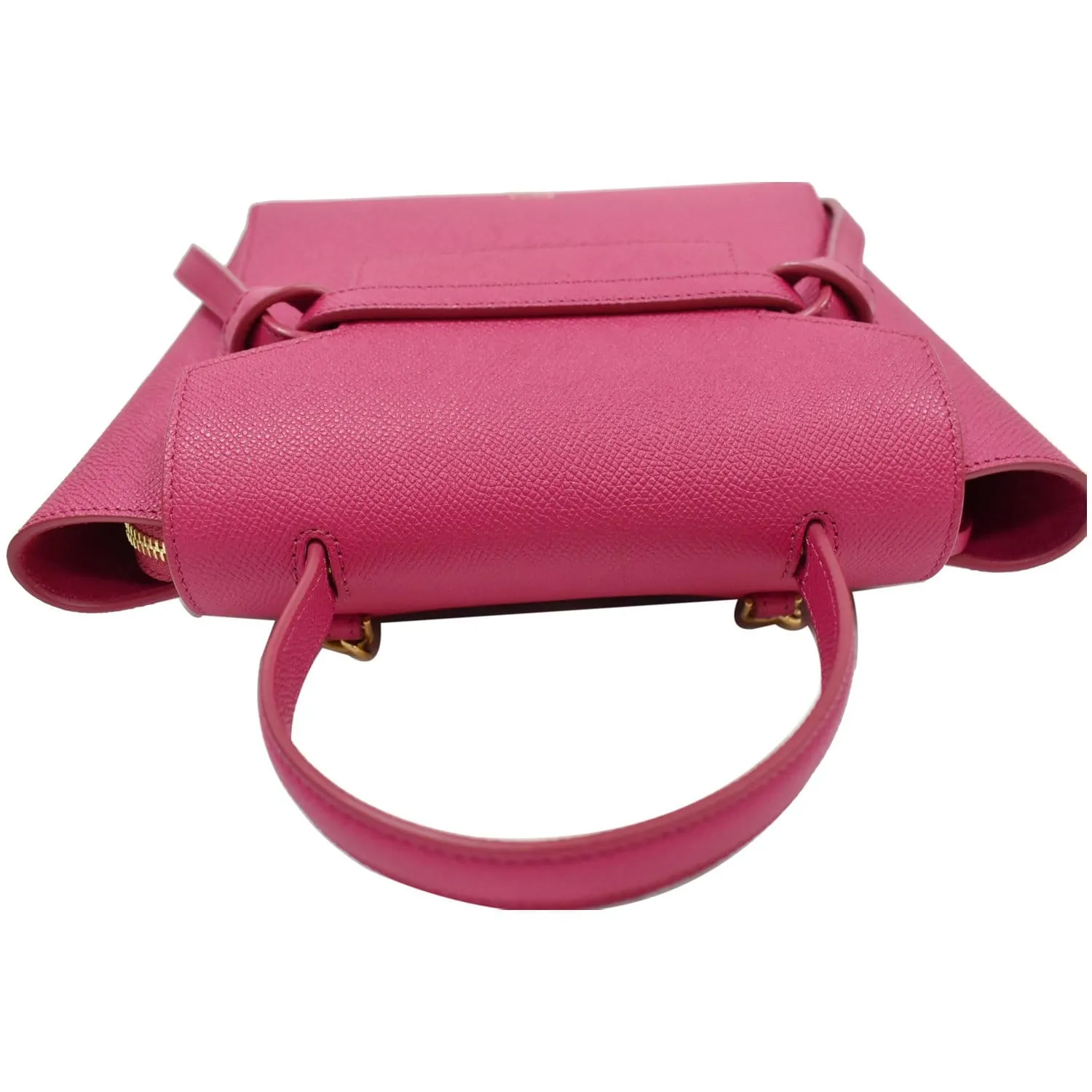 CELINE Nano Belt Grained Leather 2Way Shoulder Bag Pink