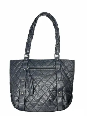 CHANEL Authenticated Black Medium Lady Braid Tote Bag