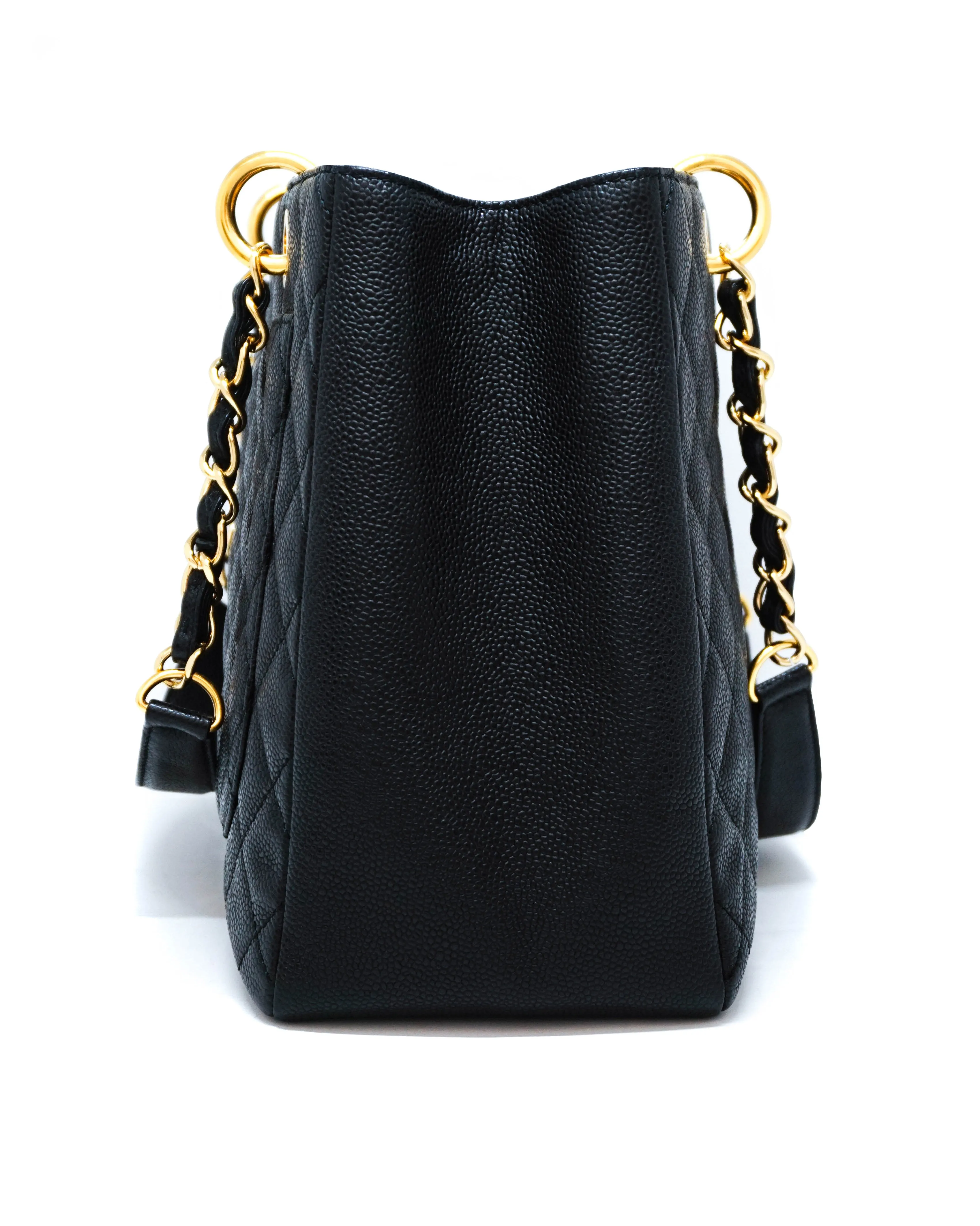Chanel Black Caviar Grand Shopping Tote GST Tote