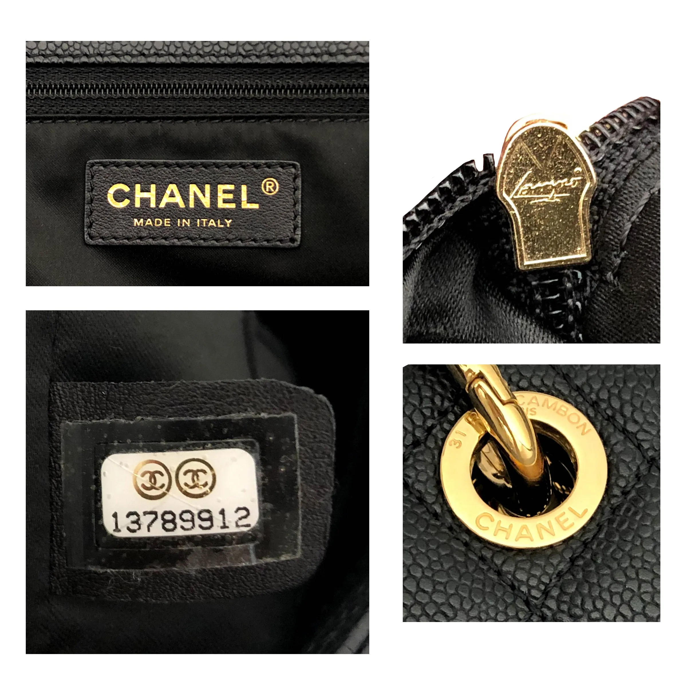 Chanel Black Caviar Grand Shopping Tote GST Tote
