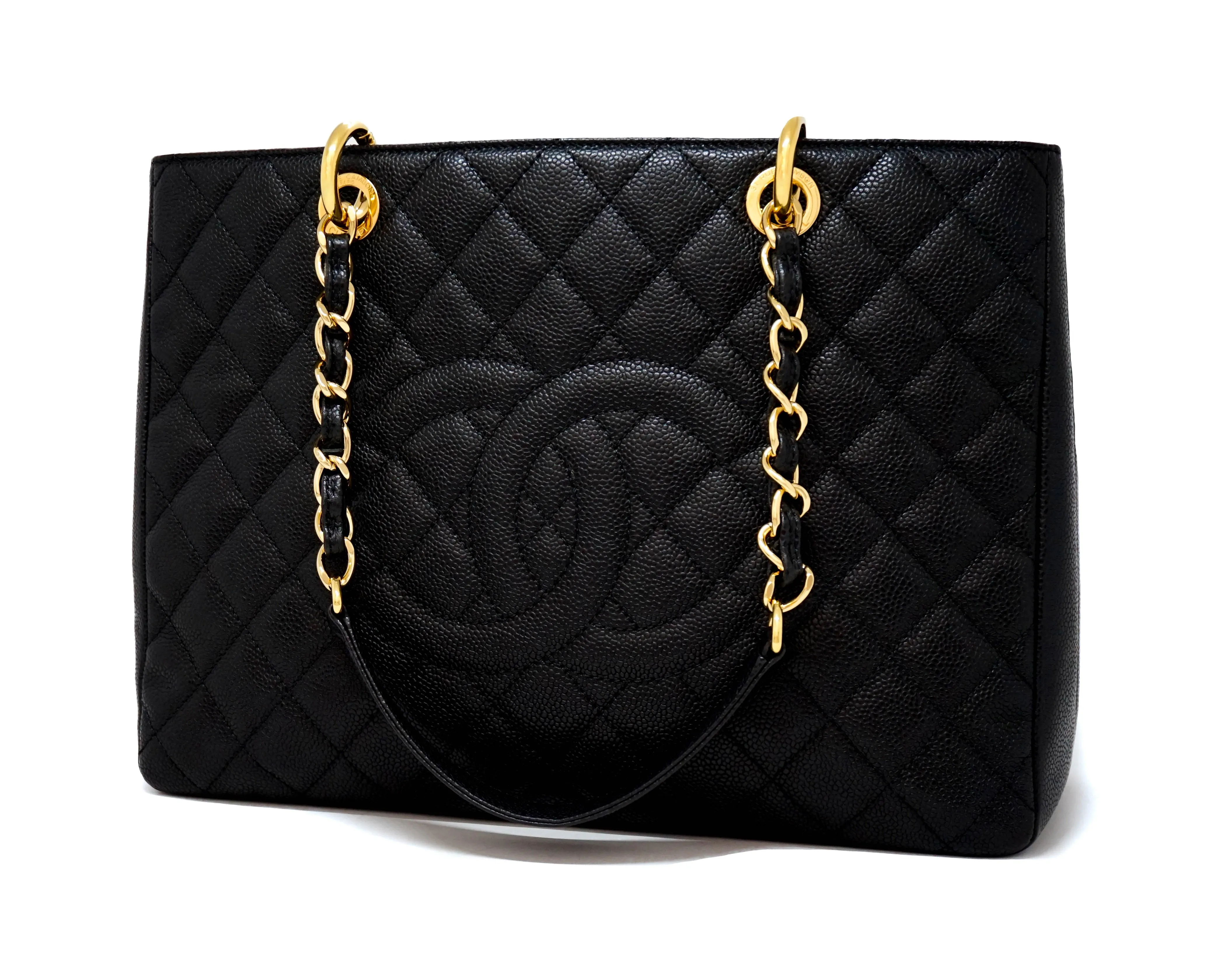 Chanel Black Caviar Grand Shopping Tote GST Tote