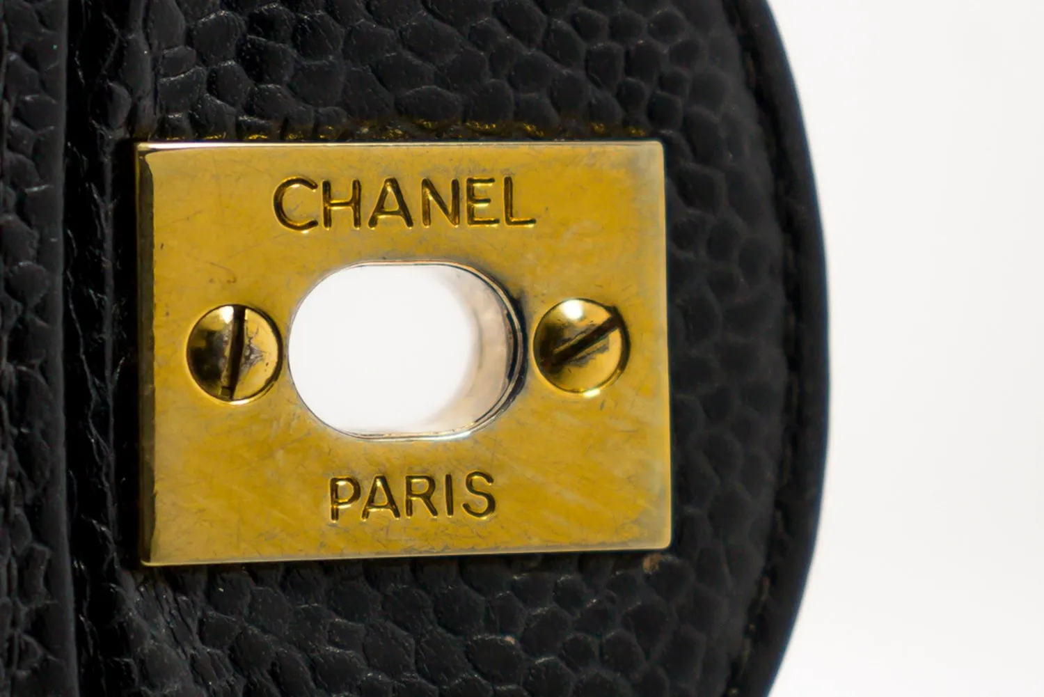 CHANEL Jumbo Caviar 11" Large Chain Shoulder Bag Flap Black Quilt e23